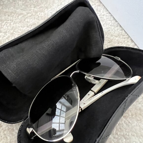 Chanel Authentic 4195-Q Aviator Quilted Sunglasses With Case Y2K - Picture 9 of 12